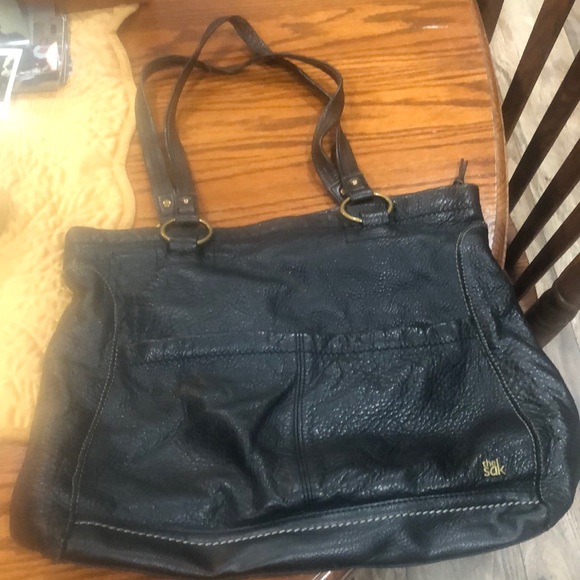 The Sak Black Leather Tote Bag - Picture 1 of 5